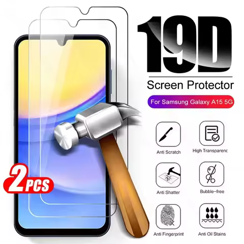 2PCS Tempered Glass Screen Protector for Samsung Galaxy A15 4G 5G Glass Sumsung A 05 15 25 35 55 A16