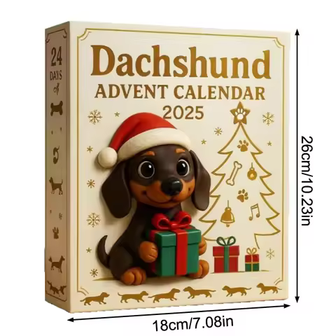Cute Dachshund Holiday Tree Décor For Dog Lovers 2025 Dachshund Advent Calendar,24 Days Christmas Co