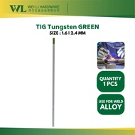 Tungsten Green for Aluminium 1.6mm / 2.4mm/3.2mm use on TIG Welding / welding electrode tig rod / ti