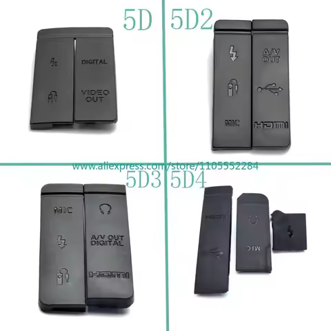 New HDMI-compatible MIC USB Rubber Cover Unit For Canon EOS 5D Mark II III IV 5D2 5D3 5D4 Camera Rep