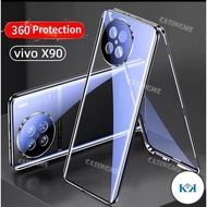 KK 2023 Vivo X90 Double Sided Flip Casing For Vivo X90 X80 X90PRO X80PRO X 90 80 Pro 5G Phone Case C