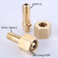 OXY G5/8 internal thread nut set with threaded rod G1/4 (13mm), M14*1.5, used for oxygen, argon, nit