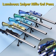 Creative Sniper Rifle Gel Pens Signature Pen Toy design Luminous LED Sniper Scope Birthday Writing G