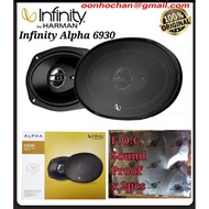 INFINITY ALPHA 6930 6X9” 20W RMS 490 WATT PEAK 3-WAY COAXIAL CAR SPEAKER F.O.C SOUNDPROOF X 2 PCS