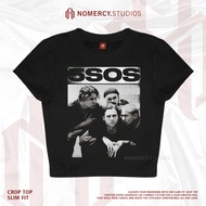 KATUN NORACY.STUDIOS - CROP TOP 5 SOS FIVE SECONDS OF SUMMER BLACK | ROCK MUSIC METAL BAND | GRUNGE 