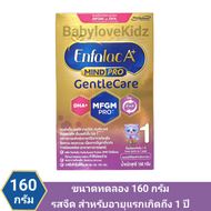 ส่งฟรี - นมผง Enfalac A+ mindpro gentle care สูตร1 (แรกเกิด-1ปี)ขนาด160กรัม นมผงเด็กทารก