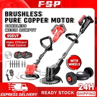 Mesin Rumput Baterl 998VF Battery Lawn Mower Portable Rechargeable Garden Tool with Training Wheels