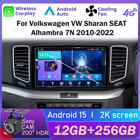 Car Radio Stereo For Volkswagen VW Sharan SEAT Alhambra 7N 2010-2022 Android Auto Multimedia Player 