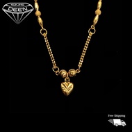 SMS DEEN V-Chain, ±5.5 - 6.0GM - Gold 916 Emas - Rantai Leher-V (Info: L:±41CM - 5.90GM)