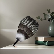 White Goose Feather Fan Kongming Fan Zhuge Liang Feather Fan Pure White Feather Fan Craft Fan Gift F