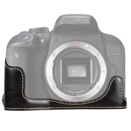 (Ready stock) 1/4 inch Thread PU Leather Camera Half Case Base for Canon EOS 77D / 800D