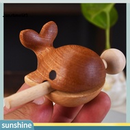 <Sunshine123> Wooden Whale Statue Whale Sculpture Decor Whale Wooden Fish Toy with Mallet – Stress R