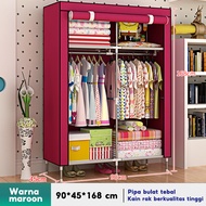 LG Lemari Baju Multifungsi Dengan Tempat Gantungan Baju Dan Penutup Debu Lemari Portable Lemari Paka