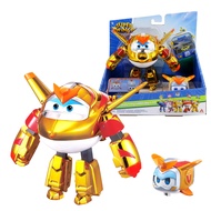 Super Wings - 5" Transforming 2-Pack Supercharged Golden Boy & Super Pet Airplane Toys | New from Se