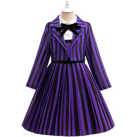 Enid Sinclair‌ Cosplay Costume Party Movie Wednesday Cosplay Coat Dress School Uniform Set XMAS Clot