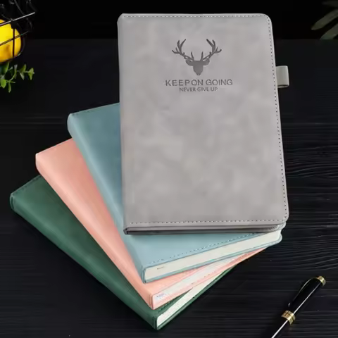 A5 Sheepskin Deer Head Notebook Leather Office Diary And Notebook Stationery Student Drawing Noteboo