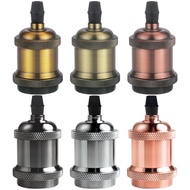 Vintage Edison E27 Base Lamp Holder Pendant Light Aluminum Shell Bracket E26 Adapter Bulb Socket Ind