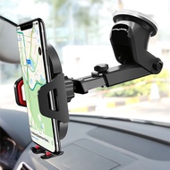 ขายึดโทรศัพท์มือถือ Sucker Car Mount GPS Telefon รองรับแบตเตอรี่โทรศัพท์มือถือ iPhone 13 12 11 Pro Max X 7 8 Xiaomi Huawei Samsung