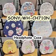 【imamura】For SONY WH-CH710N Headphone Case Cartoon Fresh StyleHeadset Earpads Storage Bag Casing Box