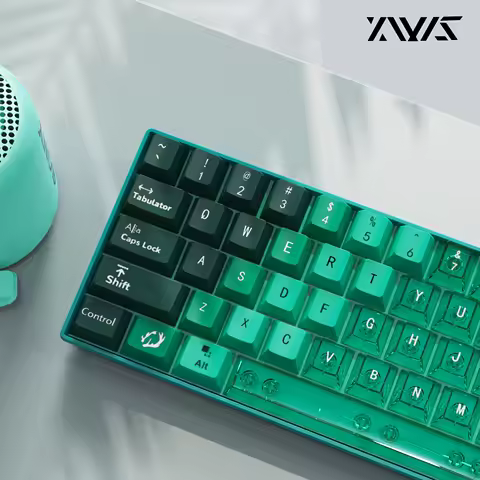 Emerald Green Transparent Keycap Transparent Double Spelling Cherry Pbt+Pc 160Keys Keycaps For Aula 