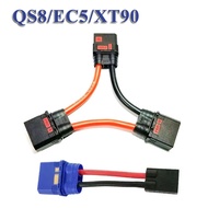 QS8S Anti-ignition Plug to XT90/60 TRX EC5 Male Female Model Aircraft Adapter Cable for Plant Protec