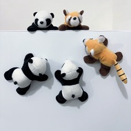 Creative Sichuan Chengdu Souvenir Cartoon Plush Raccoon Magnetic Sticker Decoration Cute Magnetic Pa