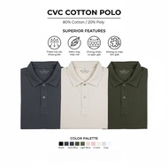 Men's Polo September 7th CVC Cotton 80% Breathable, Wrinkle Resistant. Fabric Collar, Regular Form, 