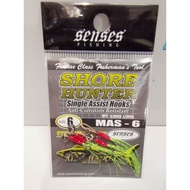 senses shore hunter single assist hook for micro jig（size 6）