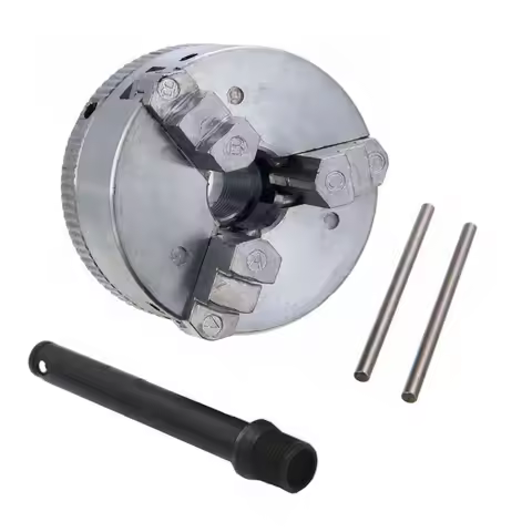 3 Jaw Chuck 1.8~56mm /12~65mm Z011 2" 45mm Clamping for Mini Lathe with Two Lock Rods M12x1mm Thread