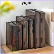 YUJINI Certificate Storage Box, A4 Dustproof A4 File Box, Durable Plastic Transparent Multifunctiona