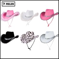MELEN Cowgirl Hat Costume Party Women Funny Sequin Fashion Sequin Cowgirl Hats