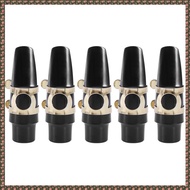 (JPTZ) 5X Alto Sax Saxophone Mouthpiece Plastic with Cap Metal Buckle Mouthpiece Patches Pads Cushio