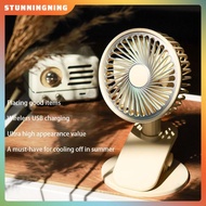 Retro Night Light Desktop Fan  Adjustable Angle Desk Fan USB Rechargeable Wireless Table Fan Clip Circulator Cooling Fan stu