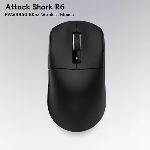 ATTACK SHARK R6 38g Ultra-Light Wireless Gaming Mouse 8K Polling PAW3950MAX 42000DPI Tri-Mode 2.4G B