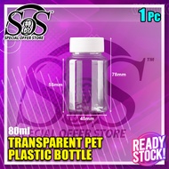 50Pcs Clear PET Pill Bottle Empty Wide Mouth Capsule Container Plastic Vitamin Medicine Storage Jar 