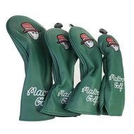 ﹊ Golf wooden club cover cartoon red hat fisherman hat club protection 1/3/5/UT wooden club head cap