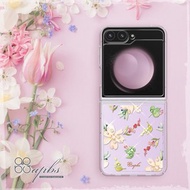 Samsung Flip6/Flip5 5G 輕薄軍規防摔水晶彩鑽手機殼-櫻花