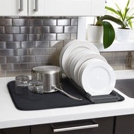 Umbra | 吸水墊+碗盤瀝水架(墨黑) | 碗盤收納