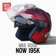 GMT Half Face Adult Double Visor Helmet SNI