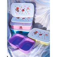 2-Compartment Food Box Multipurpose Size 17x27x6.5 Cm.