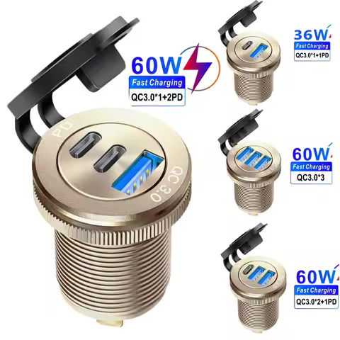 PD fast charging Cigar jack socket for audi 12v built-in usb socket for bmw e91 e39 e87 x5 e53 e46 e