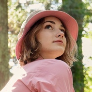 Oduna atunas Sunscreen Double-Sided Bucket Hat (A1AHFF01N Gray Pink Khaki/Sunscreen/Sun Hat/Bucket H