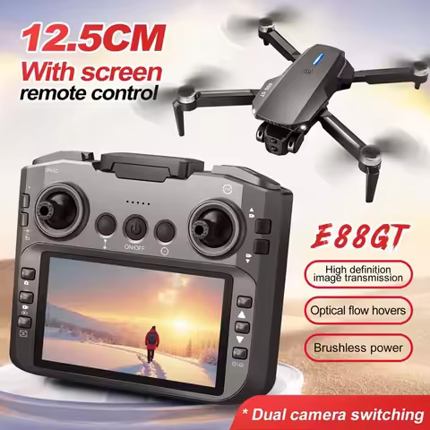New E88GT Drone Air 8K Large Screen Controlled Dual Cameras UAV Brushless Motor Optical Flow Positio