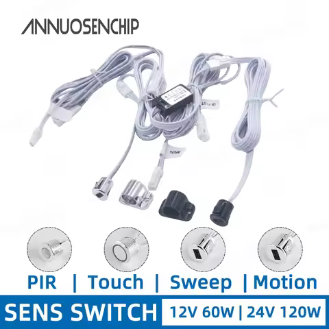 Cabinet LED Lighting Lamp Strip Sensor Switch DC12-24V 5A Mini PIR/Touch/Sweep/Motion Electrical Swi