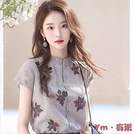 Ym - High-End Chic Western Style Short Sleeve Shirt | 2025 Summer Edition