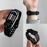 Breathable Silicone Strap For Xiaomi Mi Band 10 9 8 Strap NFC Sports Waterproof Strap For Mi Band 10
