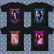 Aespa Armageddon KARINA WINTER NINGING GISELLE Print Short Sleeve Top AESPA Cotton T-shirt