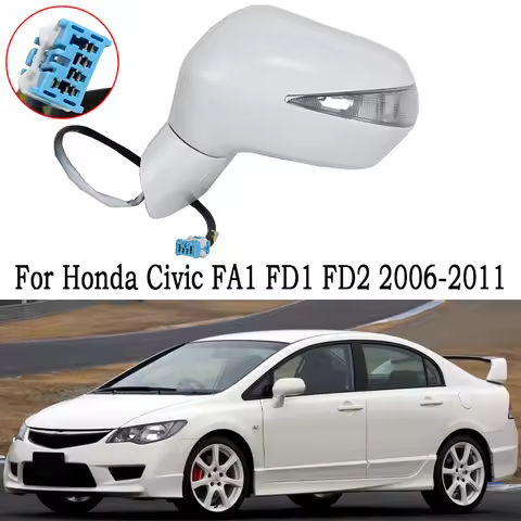 For Honda Civic FA1 FD1 FD2 2006 2007 2008 2009 2010 2011 Auto Car Side Rearview Mirror Assy 3 Wire 