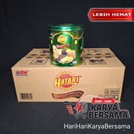 MAKANAN RINGAN BISKUIT KALENG BULAT LEBARAN ASW HATARI ASSORTED BISCUITS PER KARTON ISI 6S X 300GR