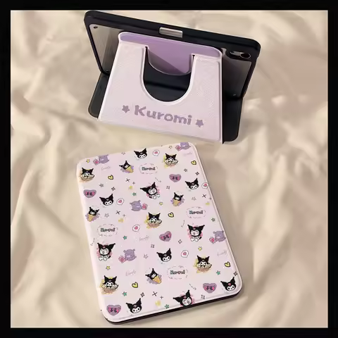 KKawaii Cartoon Kuromi Protective Case For iPad Pro 2024 Air 2025 Mini 6 7 8.3 Inch 2022 10th Gen 8t